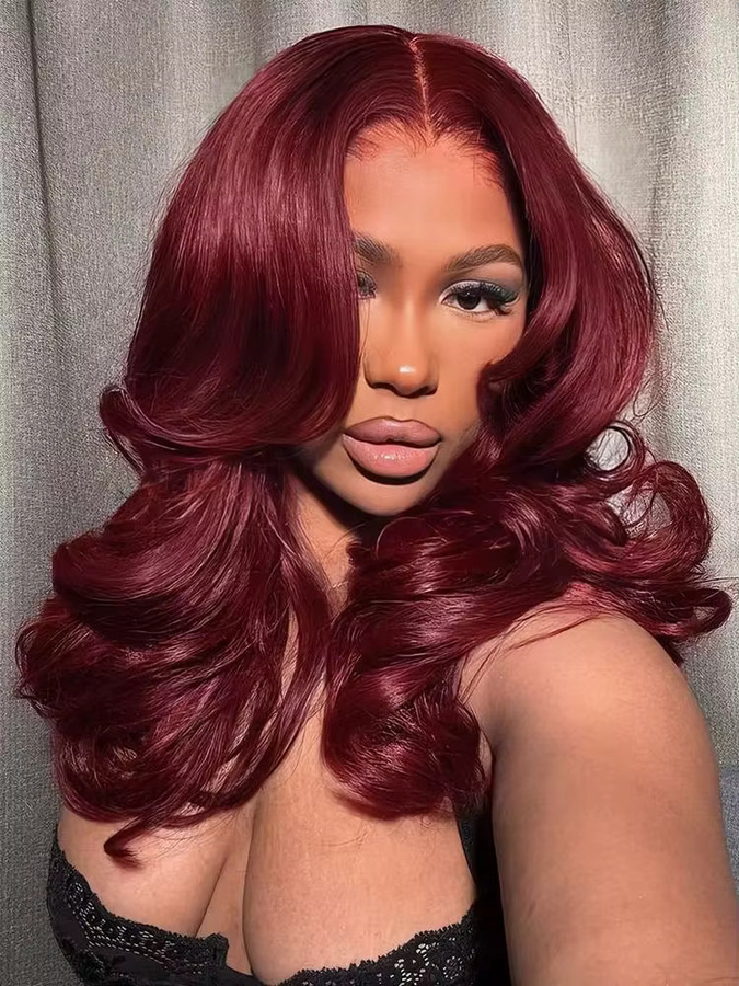 99J Body Wave Lace Perücke, 26 Zoll, HD Lace Front, Remy Echthaar, Lockige Wellentextur - Bild 7
