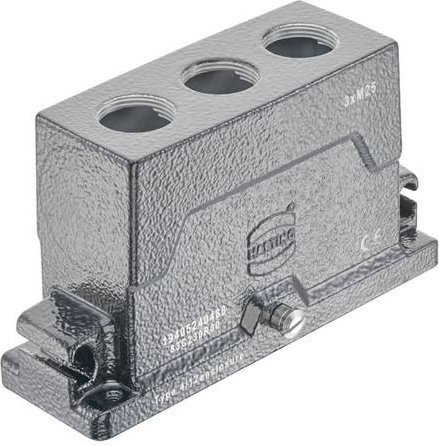 HARTING Tüllengehäuse aus Aluminium in Silber, Artikelnummer 19 40 524 0488 19405240488 - Bild 1