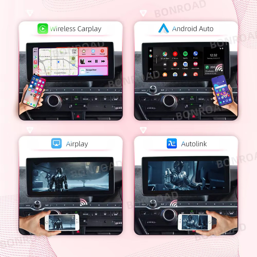 BONROAD Wireless CarPlay und Android Auto Interface Adapter für BMW i3 I01 NBT-System mit AirPlay, Mirror Link, Bluetooth und GPS-Modul in Schwarz - Bild 4