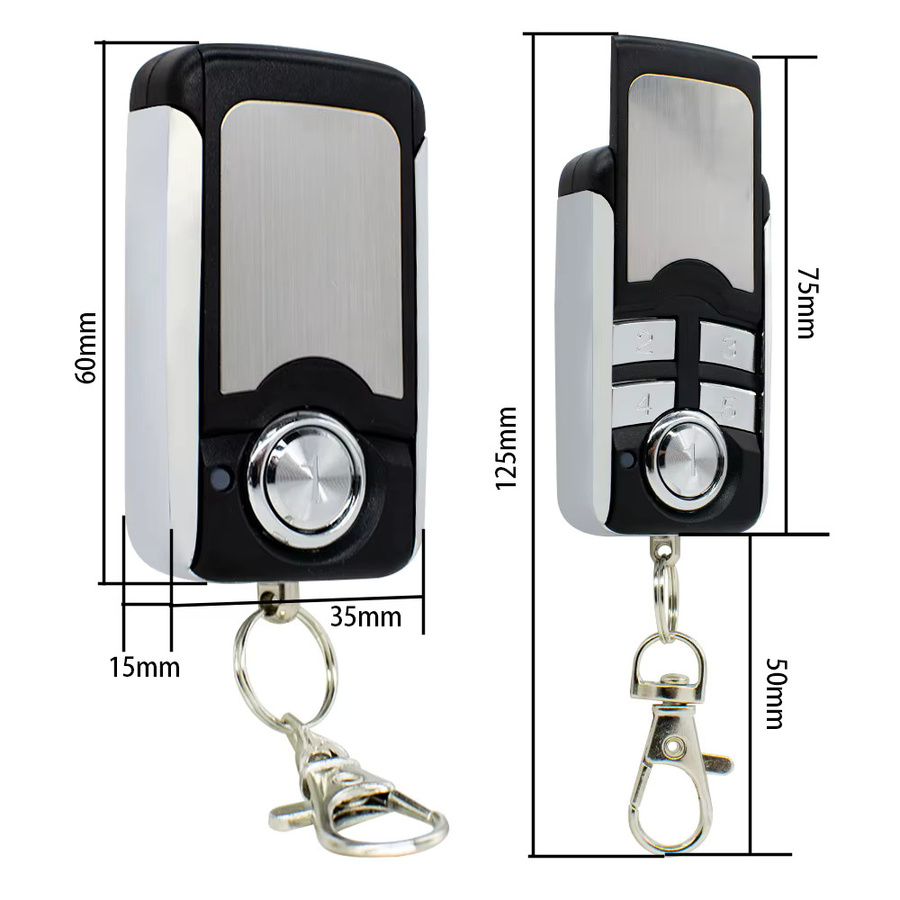 Hörmann BiSecur Handsender für HSE2-868-BS, HSE4-868-BS und HS1-868-BS mit 868 MHz Frequenz in Schwarz, B/T/H: 12,5 x 3,5 x 1,5 cm - Bild 4