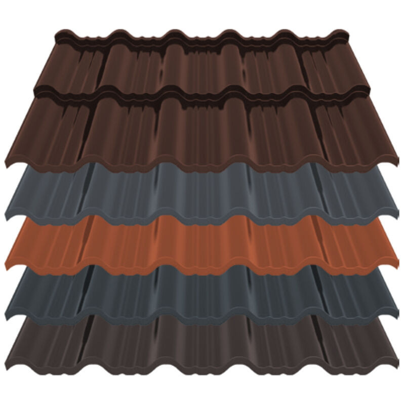 Blachotrapez Pfannenmodul Enigma aus Stahl in Mehrfarben, Modullänge: 350 mm, Materialstärke: 0,50 mm - Bild 1
