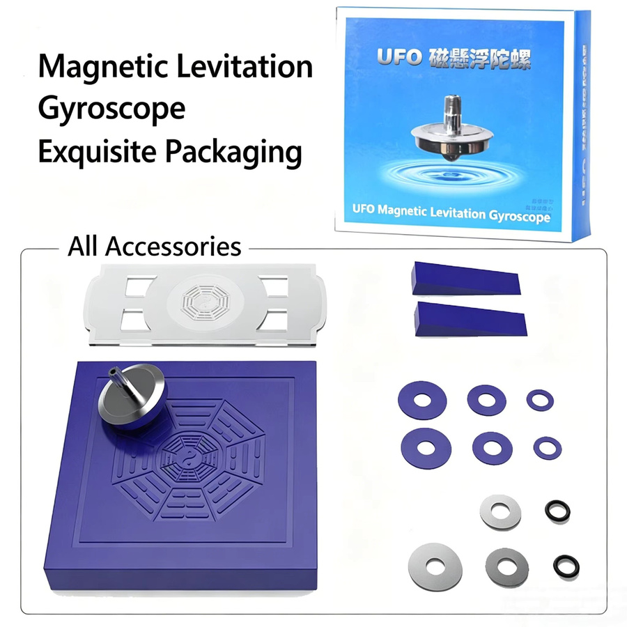 soulbao Schwebende Magnetische Kreisel-UFO, Physik-Experiment, Desktop-Ornament - Bild 5