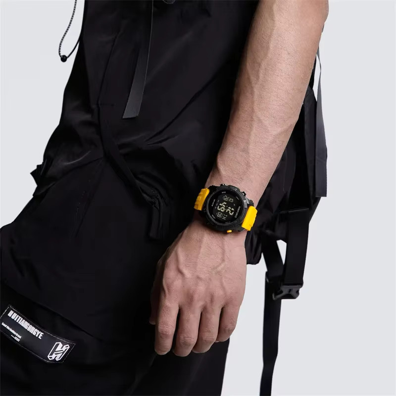 NAVIFORCE Armbanduhr Digitaluhr, Kunststoff, Silikon, Schwarz, Herren - Bild 3