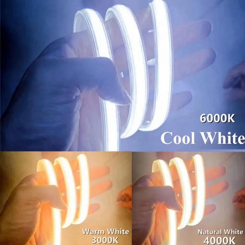 MnnWuu COB LED Streifen Licht IP67 mit EU-Netzstecker, flexibles Lineares Licht in Weiß, wählbar zwischen 3000K, 4000K und 6000K, 220V - Bild 7