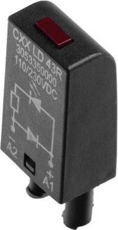 Weidmüller Schutzbeschaltung CXX LD 43R mit Freilaufdiode und roter LED-Anzeige, 20 Stück - Bild 1