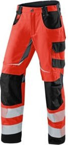 Kübler PSA Reflectiq Arbeitshose 2407 Warnrot/Schwarz mit Cordura - Bild 1