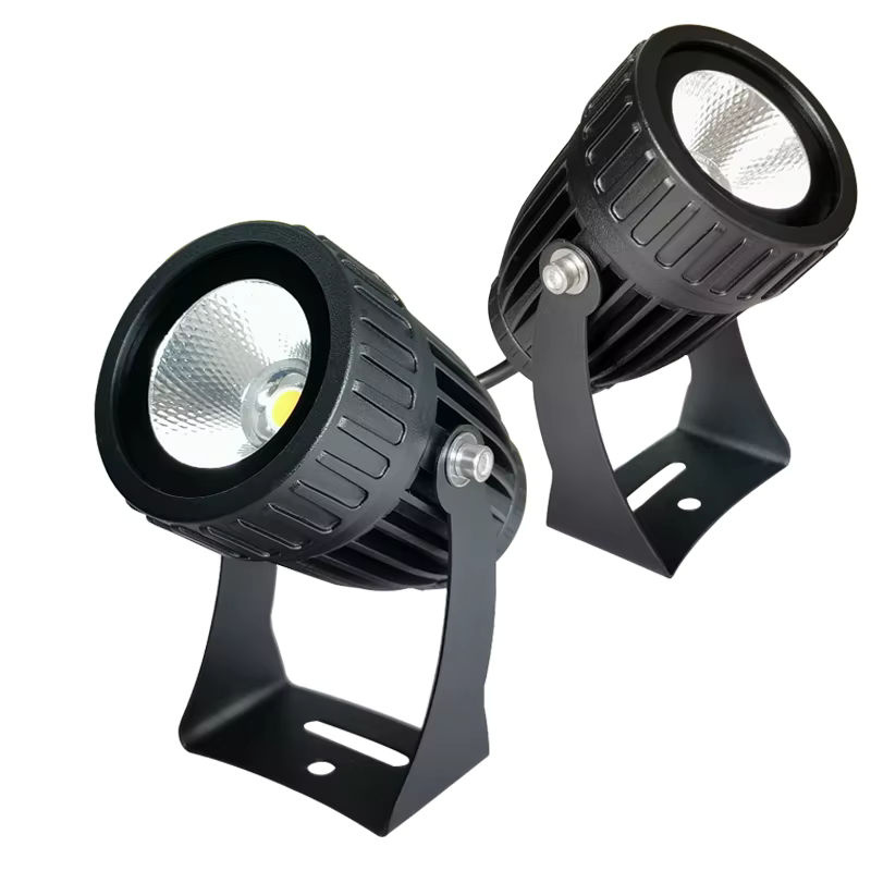 Getefu LED Cob Ground Spike Gartenleuchte aus Aluminium in Schwarz und Rot mit Reflektor - Bild 3