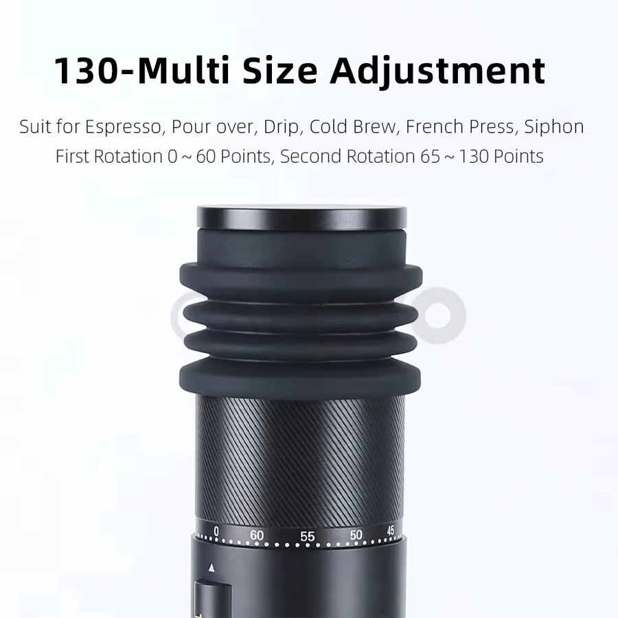 CAFOVO G248C-N Professionelle Espressomühle in Weiß mit 48 mm 7-Kern-Mahlwerk für Einzeldosierung und Barista-Anwendung - Bild 3