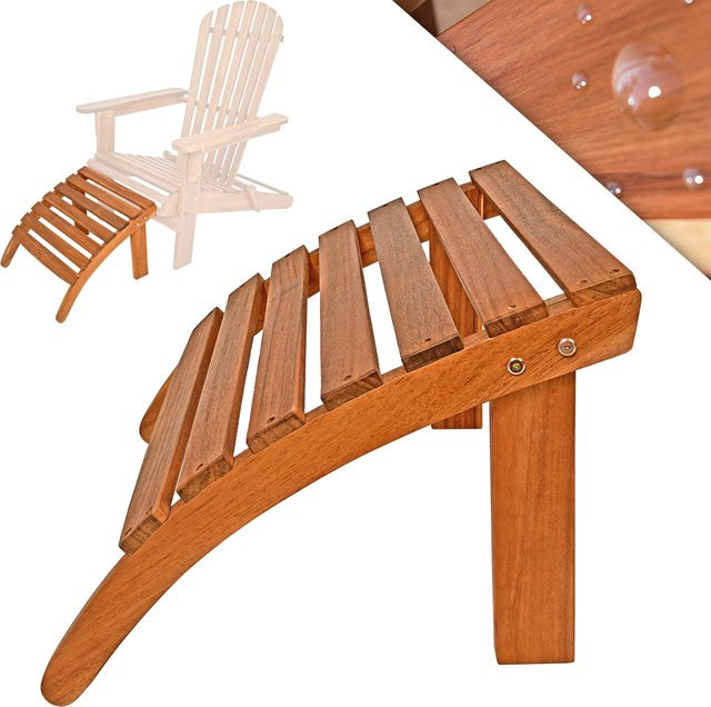 CASARIA Fußstütze aus Akazienholz für Adirondack Gartenstühle, braun, B/T/H: 48 x 46 x 32 cm - Bild 1