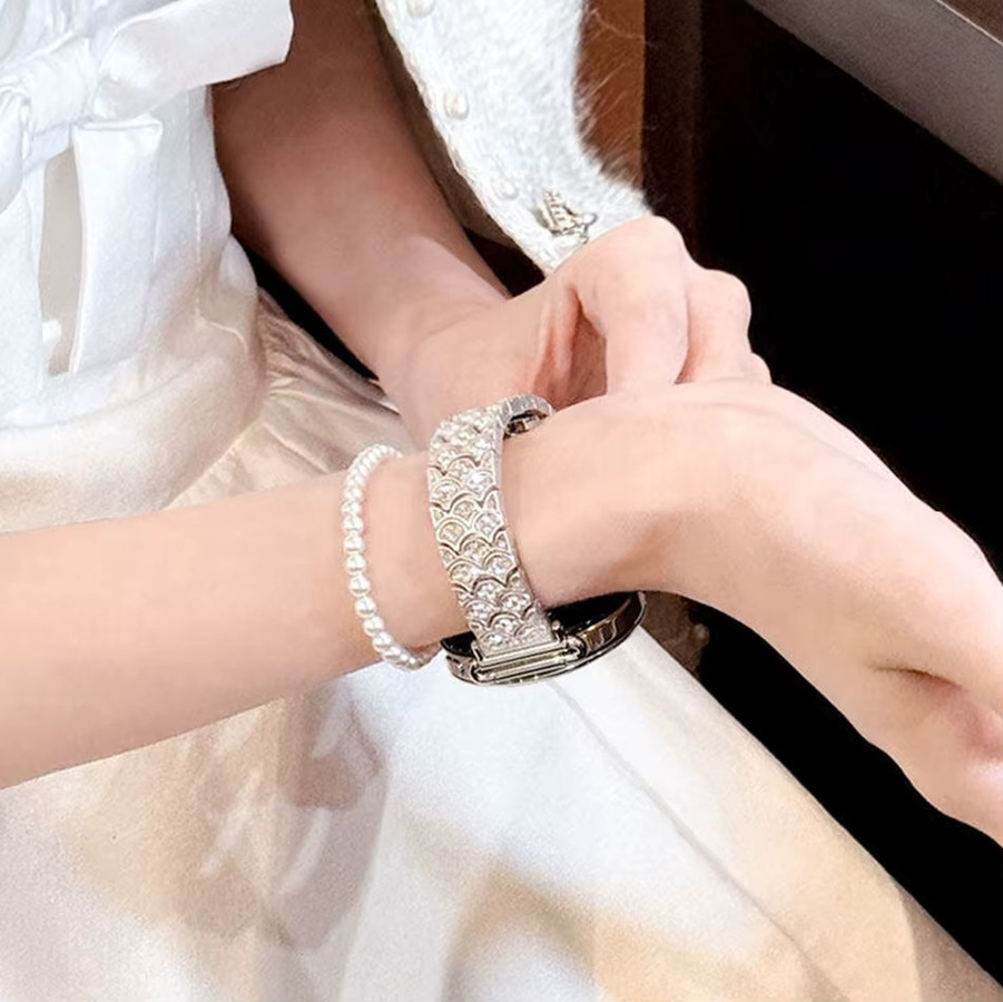 LuLuTom Uhrenarmband Edelstahl, Diamant, Kristall, Unisex - Bild 4