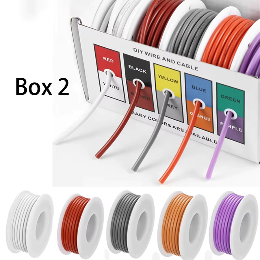 Flexibler Silikon-Kupferdraht verzinnter elektrischer Anschlussdraht in Multicolour, 20/22/24 AWG - Bild 2
