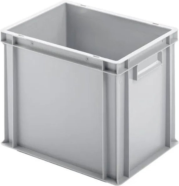 PROREGAL Eurobehälter Transportbox mit geschlossenem Griff, Grau, H x B x T: 32 x 30 x 40 cm - Bild 1