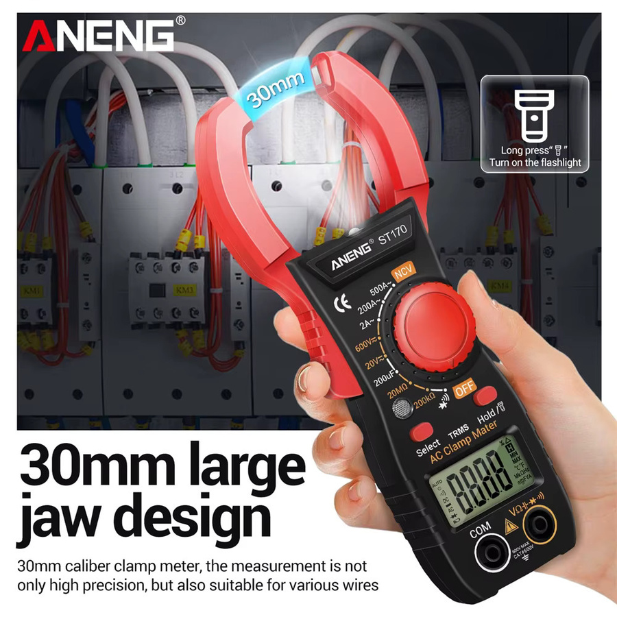 ANENG ST170 Digitales Clamp Meter Multimeter mit 500A Wechselstrom und Gleichstrom sowie B18 Spannungsprüfstift Multifunktionales Elektrotechnikwerkzeug - Bild 3