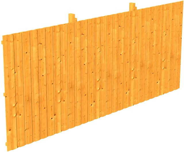 Skan Holz Rückwand Deckelschalung aus Fichte und Eiche in Beige, B: 550 cm, H: 220 cm - Bild 1
