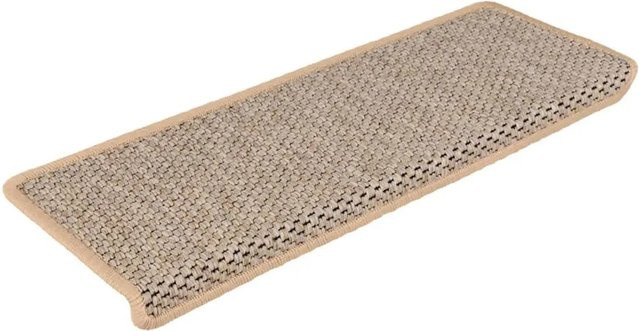 vidaXL Treppenmatten aus Sisal, 15 Stück, selbstklebend, rutschfest und schalldämmend, Farbe: Beige, B/T/H: 65 x 21 x 4 cm - Bild 1