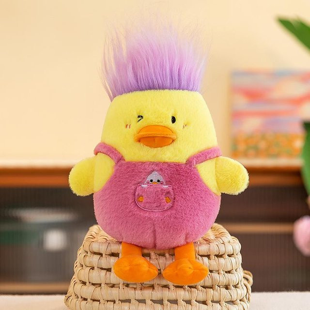 Satedudu Cartoon Ente Plüschpuppe, Kissen, pink, 25cm, ab 7 Jahren - Bild 1