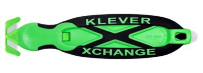 KLEVER Sicherheitsmesser XChange 35 KLEEN, antibakteriell, grün-schwarz, B: 38 mm, H: 10 mm, L: 165 mm - Bild 2