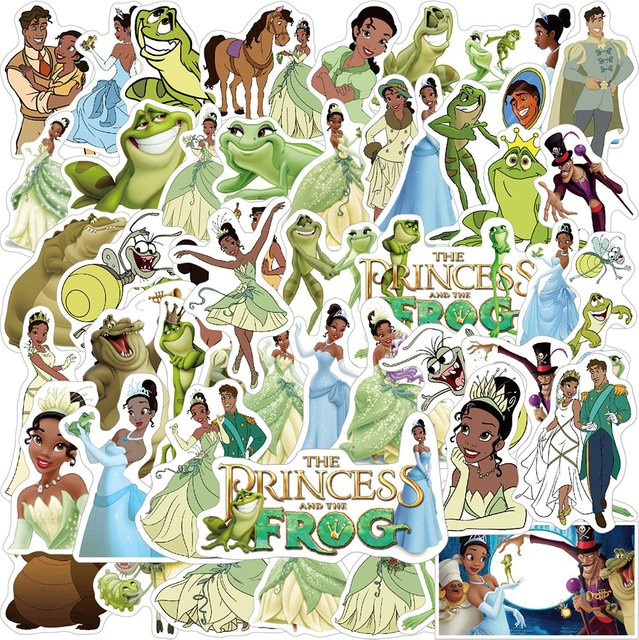 Disney Die Prinzessin und der Frosch Aufkleber, Mädchen, Bunt, 10-teiliges Set - Bild 1