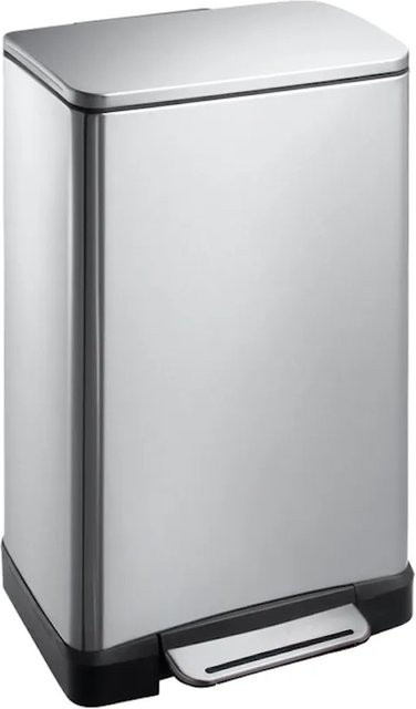 PROREGAL Treteimer Edelstahl Silber mit extra breitem Pedal, 30 Liter, H x B x T: 62,5 x 63 x 32 cm - Bild 1