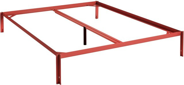 HAY Connect Bed aus Metall in Rot im Industrial Design, pulverbeschichtet - Bild 1