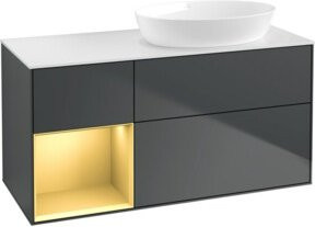 V&B Waschtischunterschrank Finion in Grau lackiert, Breite: 120 cm, Tiefe: 50,1 cm, Höhe: 50,1 cm - Bild 1