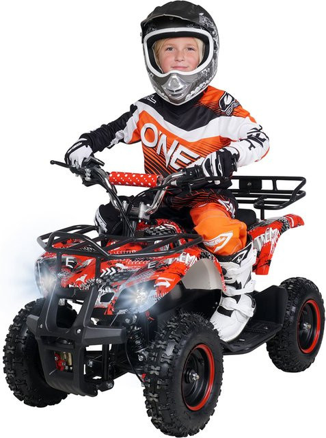 Actionbikes Motors Elektro-Kinderquad Torino Pocket-Quad Schwarz Weiß Rot - Bild 1