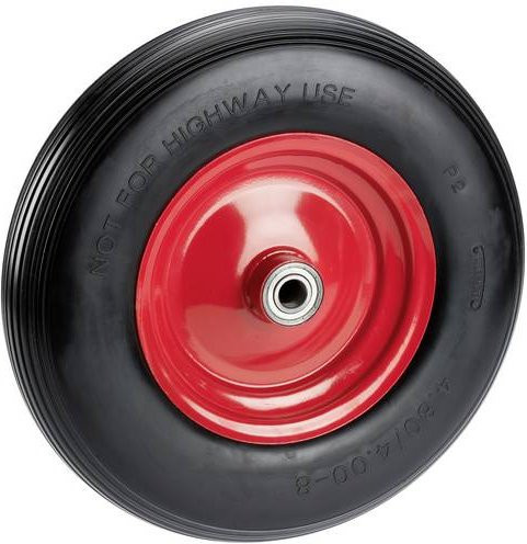 Dörner + Helmer Pannensicheres Rad in Rot und Multicolour mit einem Durchmesser von 40 cm und einer Tragfähigkeit von 100 kg - Bild 1
