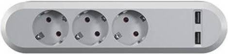 Bachmann USB SMART Steckdosenleiste 2-fach mit USB-A Anschlüssen in Weiß - Bild 1