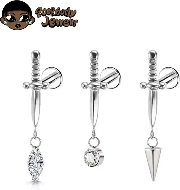 ZOORBODY JEWELRY Ohrring Titan, Silber, Unisex - Bild 1