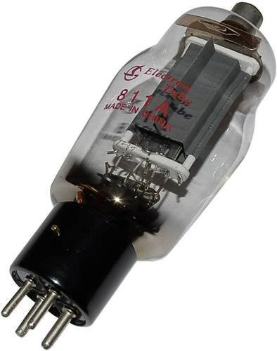 BTB Vertrieb 811A Elektronenröhre Leistungstriode mit 4 Polzahl und UX-5 Sockel, transparent - Bild 1