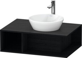 Duravit Waschtischunterschrank D-Neo Wandhängend Schwarz Matt B: 80 cm, T: 55 cm, H: 26 cm - Bild 1