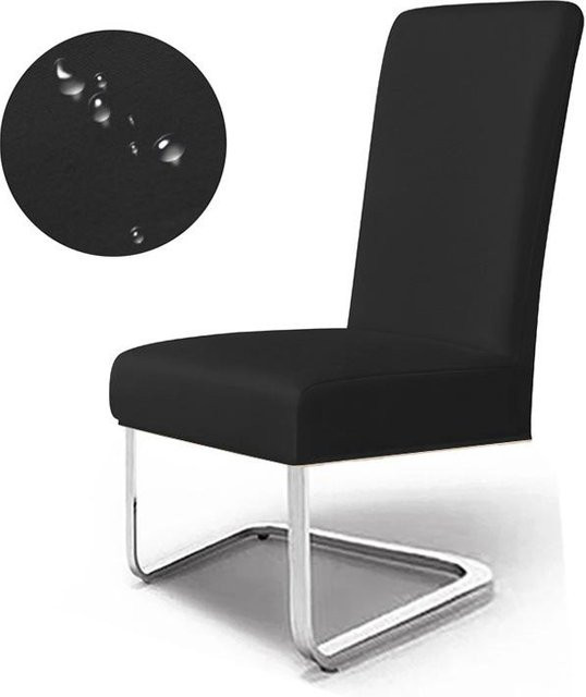 Wasserabweisender Stuhlbezug von Yiran Furniture in Schwarz für Esszimmerstühle, B/H/T: 21 x 19 x 1 cm - Bild 1