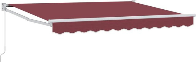 vidaXL Manuell Einziehbare Markise Bordeauxrot B: 300 cm, T: 200 cm - Bild 1