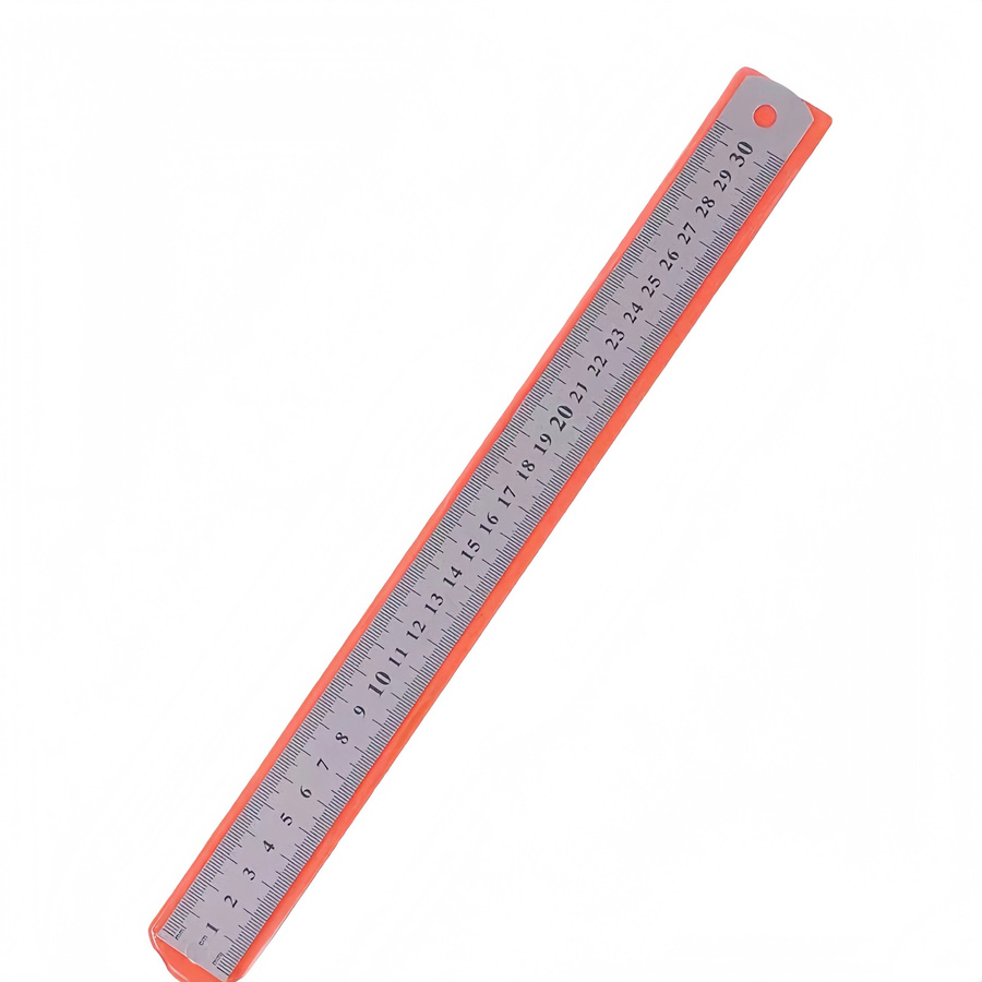 ZHOUCHEN Multifunktionales Zeichen- und Messwerkzeug aus Edelstahl, doppelseitiges ultradünnes Lineal, Farbe: Silber, Breite: 30 cm - Bild 3