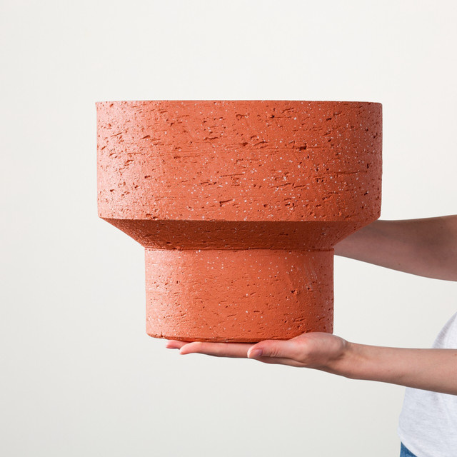 Terracotta Pflanzgefäß von Blume2000 in Orange, Keramik, Tischtopf, Höhe: 27,5 cm, Durchmesser: 25,0 cm - Bild 1