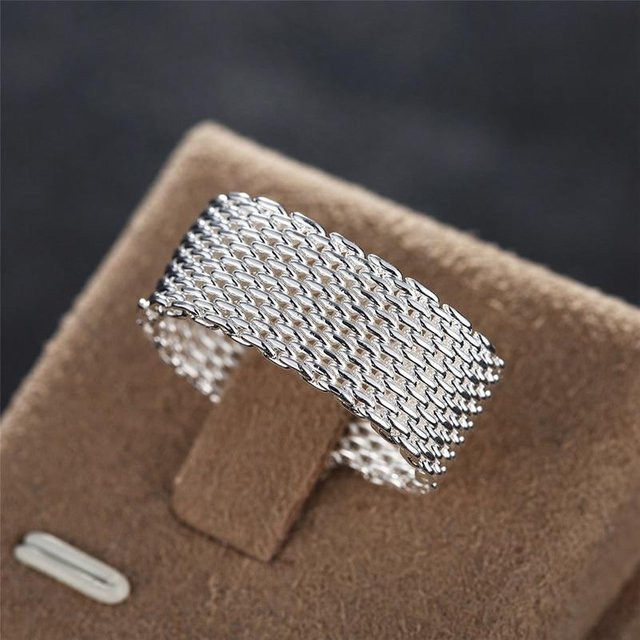 Doteffil Netzring, 925 Silber, Damen - Bild 1