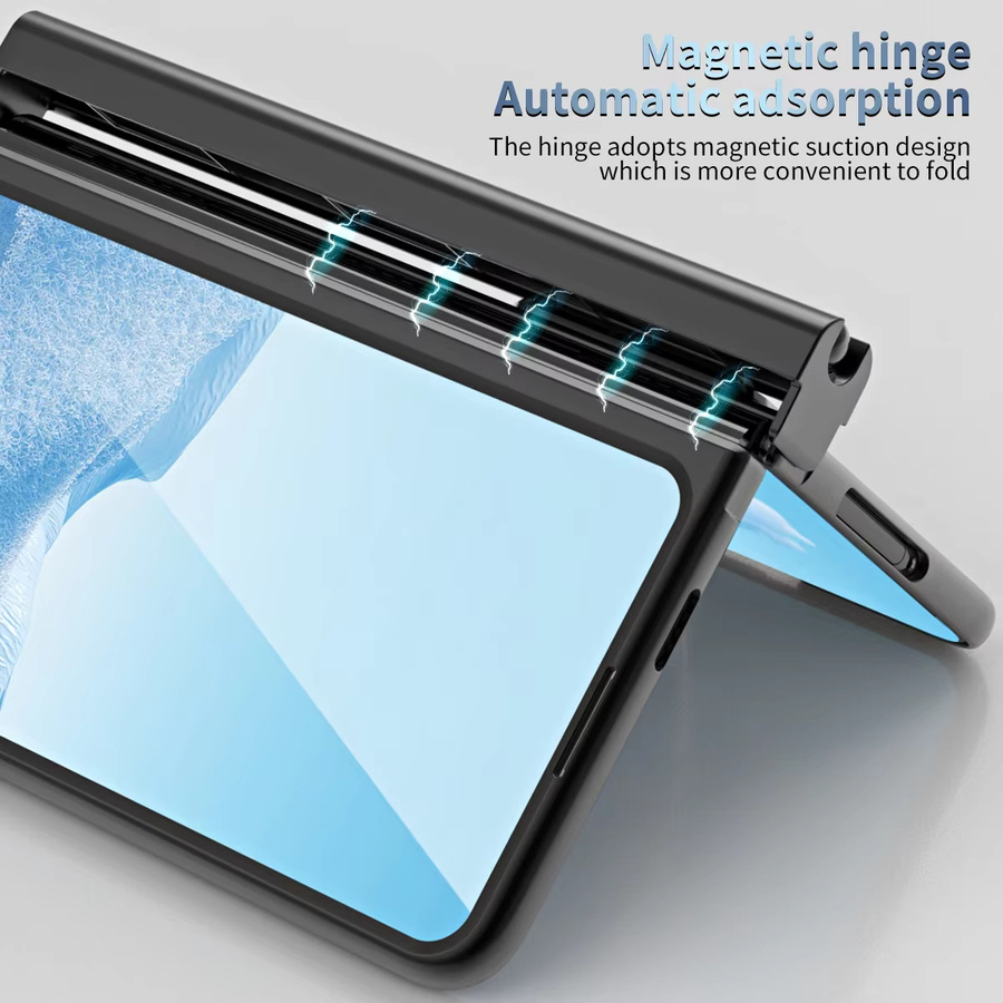 Google Pixel Fold Galvanik-Hülle mit Stiftschlitz-Scharnier und magnetischem Schutz in Pink oder Black - Bild 6