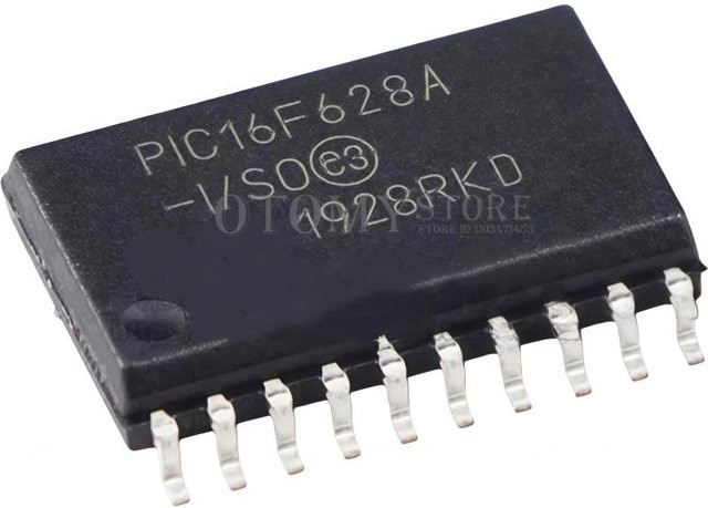 Microchip PIC16F628A-I/SO Flash Mikrocontroller SOIC-18 Chipsatz, 2 Stück, Schwarz - Bild 1