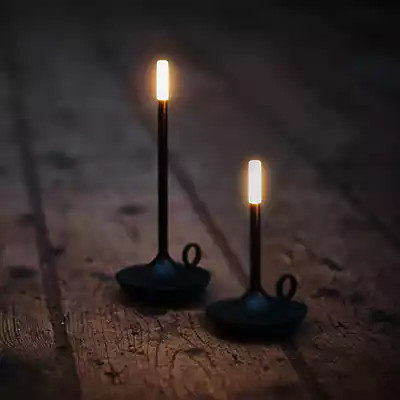 Graypants Wick Akkuleuchte LED in Schwarz, Tischleuchte mit warmweißem Licht, Höhe: 16,5 cm - Bild 1