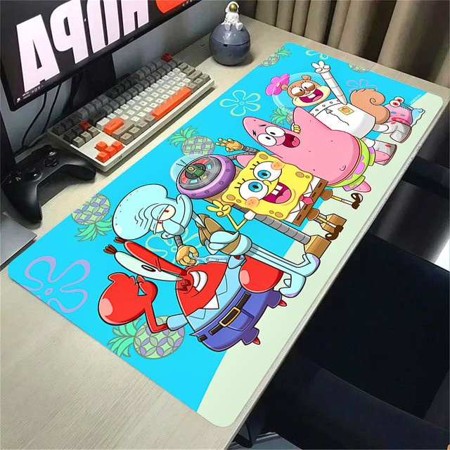 SpongeBob SquarePants Gaming Mauspad Kawaii Schreibtischunterlage Multicolour B/T: 90 x 45 cm - Bild 1