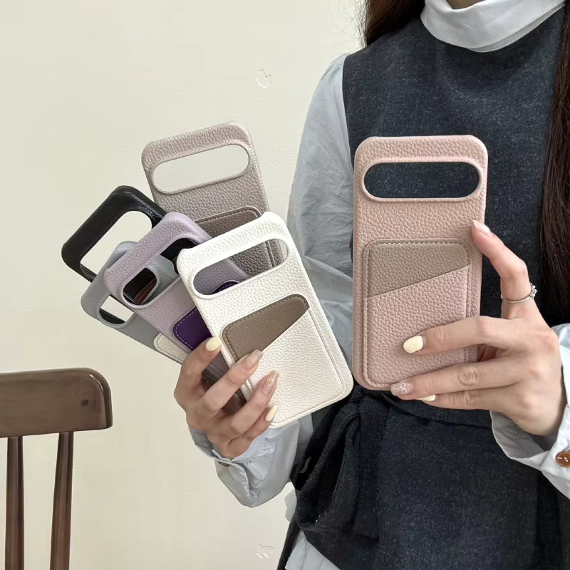 RUWANHU Leder Brieftasche und Handyhülle mit Kartenfächern für Google Pixel 10 Pro XL, 9, 8, 7, 6 in Schwarz - Bild 6