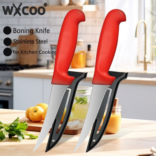 WXCOO Boning Knife Küchenmesser in Rot mit Kunststoffgriff zum Schneiden von Obst und Gemüse - Bild 1