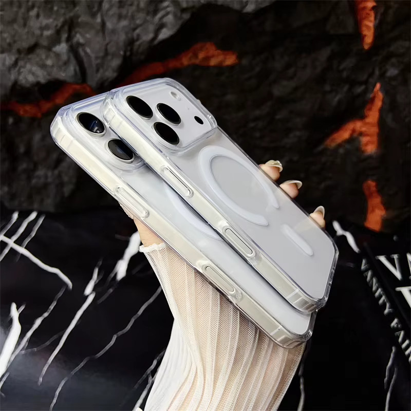 MagSafe Magnetische Drahtlose Lade Hülle für iPhone 17 Air 16E 15 14 13 12 11 Pro Max Mini Plus von RPKKS in Transparent - Bild 3