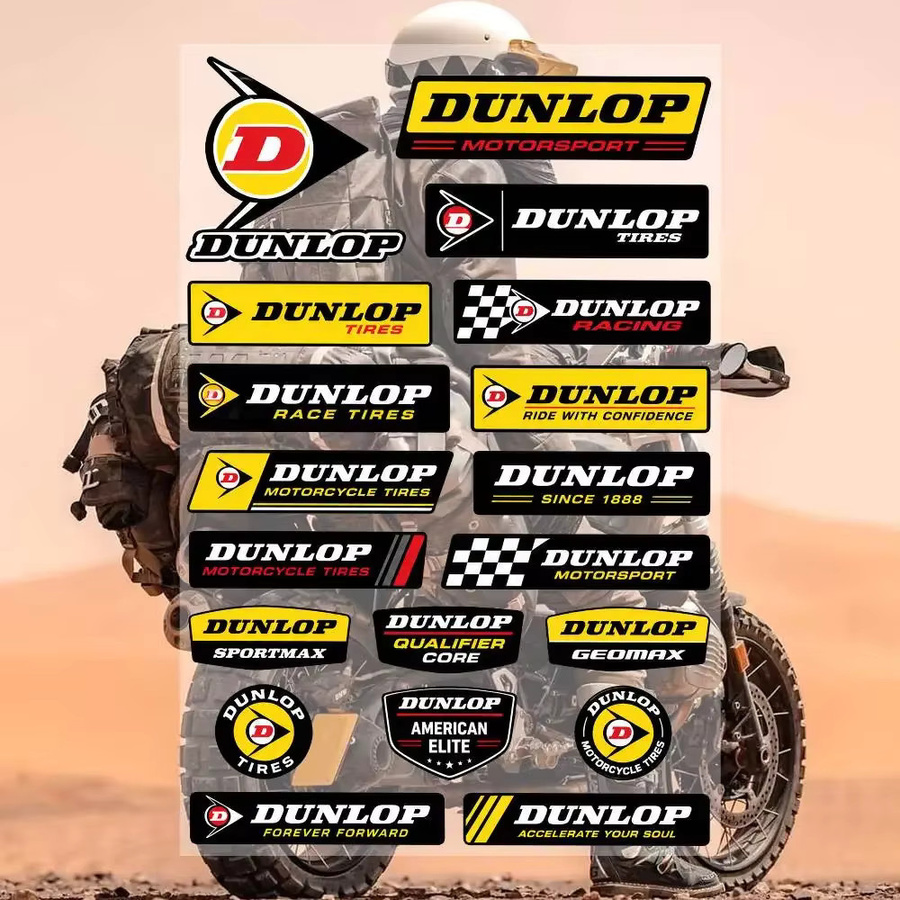 Dunlop Graffiti-Aufkleber aus wasserfestem PVC in Multicolour für Auto, Motorrad, Skateboard oder Helm mit 30,0 cm Durchmesser - Bild 2