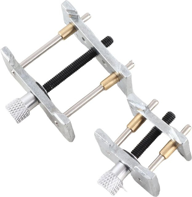 Uhrwerk Halter Basis, Stahl, weiß, 2 Stück - Bild 1