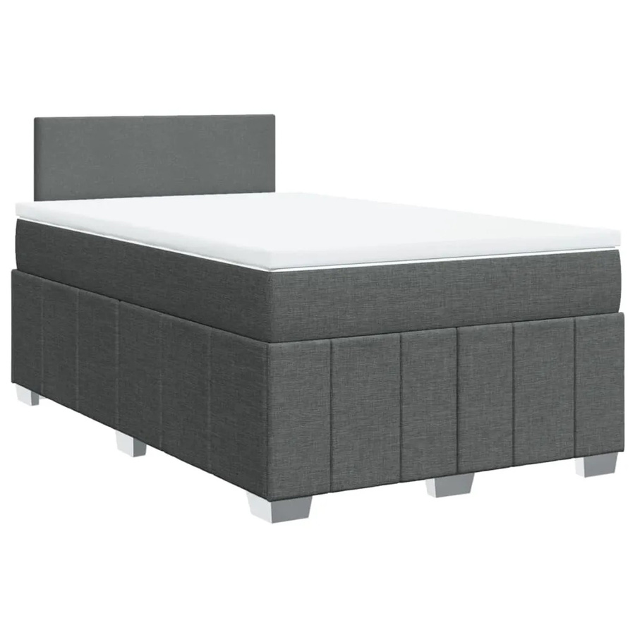 vidaXL Boxspringbett mit Matratze Hybrid-Design in Dunkelgrau, B/T: 120 x 200 cm - Bild 2