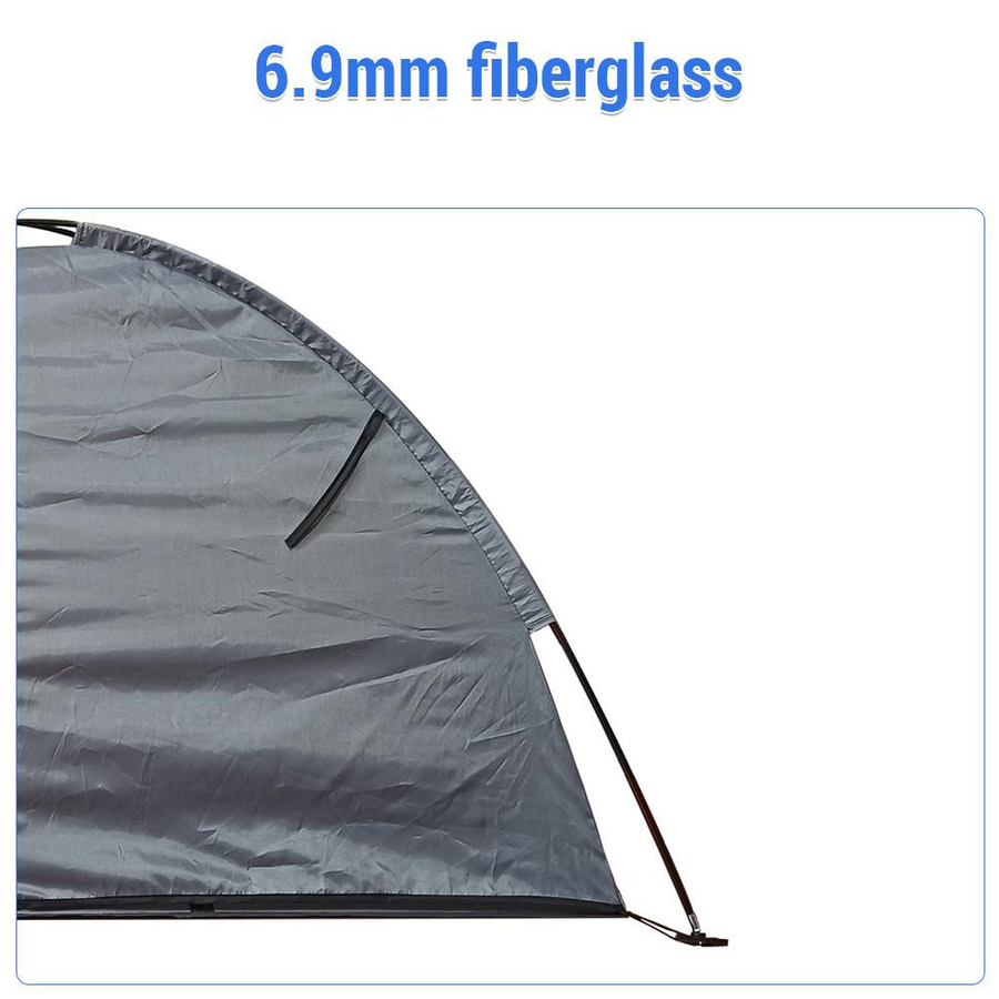 Igeteck Outdoor-Aufbewahrungszelt mit 9 Regalen, wasserdicht und tragbar, grau - Bild 4
