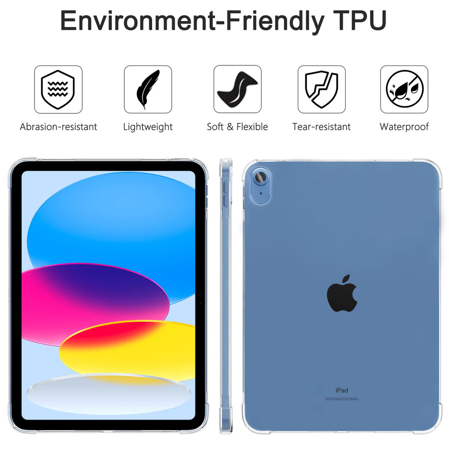 Transparente TPU-Schutzhülle für Apple iPad 11 Zoll (11. Generation 2025) und 10,9 Zoll (10. Generation 2022) Modell A2696 A2777 A2757 A3355 A3356 - Bild 2