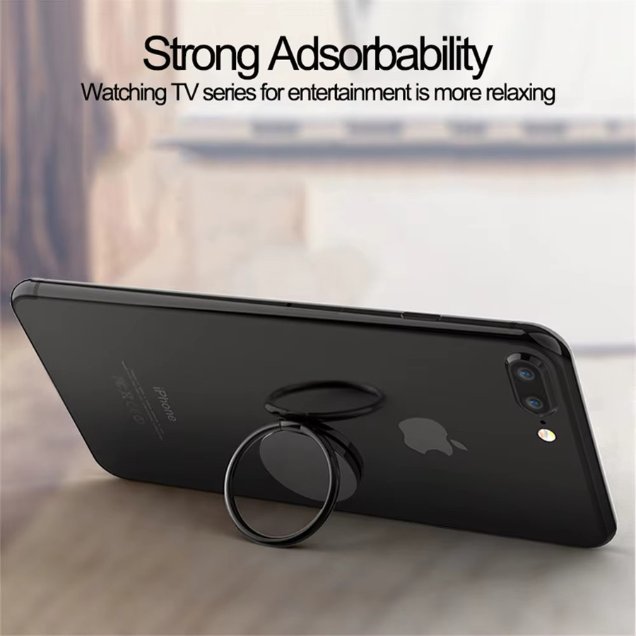 Universeller Magnetischer Ringhalter aus Metall für iPhone 15 14 13 12 Pro Max in Silber - Bild 2
