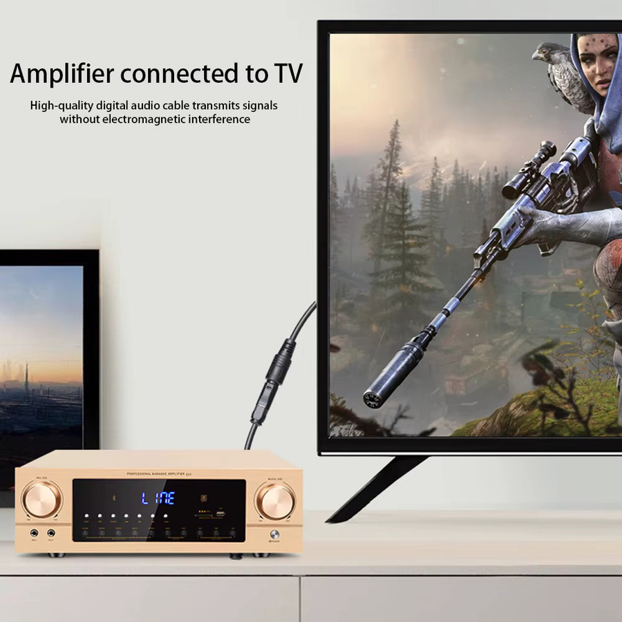 Byscoon Digitales Toslink Glasfaser Optisches Audio-Verlängerungskabel in Schwarz (Stecker auf Buchse) für Soundbar, TV, PS4 und Xbox - Bild 4